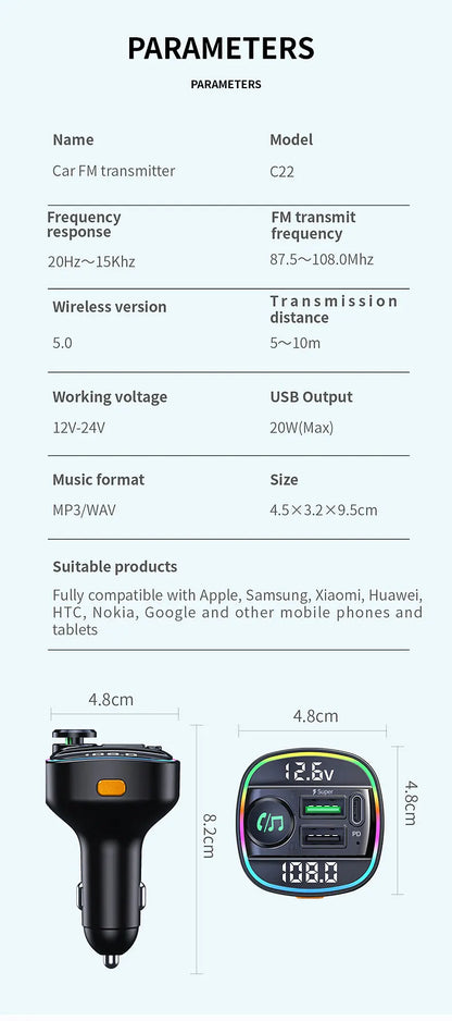 Bluetooth Car FM Transmitter