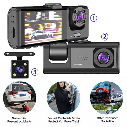 3-Camera 1080P Dash Cam